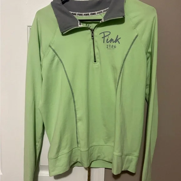 VS PINK Yoga 1986 1/4-Zip Pullover | Size M | Mint Green 💚 - Picture 4 of 7